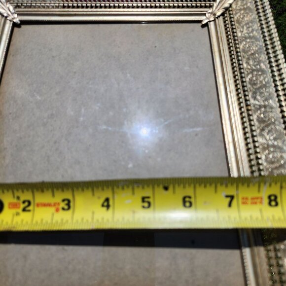 Vintage Ornate silver plate Picture Frame With Intricate Scrollwork Design 8" X - Picture 3 of 6